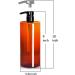 Youngever 4-Set 1L Pump Dispenser for Shampoo & Lotions - Reusable Amber Plastic Bottles for Kitchen & Bathroom - Buy Online on SooperMarket.com