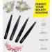 S.A.Q. JILLANI Eyebrow Precision Tweezers Set - Professional Stainless Steel - For Men and Women - Facial & Ingrown Hair Removal - 4 Pieces with Case (Black) - Buy Online on SooperMarket.com