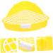 BELLIFFY Box Rabbit Toilet Ferret Litter Sand Bath for Hamsters Dwarf Hamster Toilet Bunny Potty Rat Plastic 25X19X10CM Yellow - Buy Online on SooperMarket.com