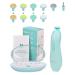 Megainvo Baby Nail File Clipper Trimmer Electric Nail File with Light Professional Safe Quite Baby Nail Trimmer Automatic Baby Manicure Set for Newborn Reusable Infant Nail File with 6 Grinding Heads green