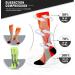 Wetopkim Compression Socks 2-Pack for Athletic Running, Flight, Travel - Orange/Green, Large-X-Large - Unisex - Buy Online on SooperMarket.com