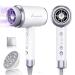 Ionic Hair Dryer Professional Salon Negative Ions Blow Dryer Powerful 1600W for Fast Drying Damage Free Hair with Constant Temperature Low Noise Suitable for Home and Travel