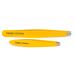Professional Stainless Steel Yellow Tweezers Set with Case and Ebook - Surgical Grade for Precision Eyebrow Plucking, Ingrown Hair, Nose Hair, and Splinters - Buy Online on SooperMarket.com