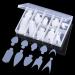 BNG 120 Pcs French Nail Forms Sticker Duet System Silicone Nail Forma Pads 10 * 12 Stickers Soft Reusable Stencil Dual Form Extension for French Manicure