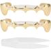 Irregular Hip Hop Denture Set Halloween Hip Hop Teeth Decoration Accessories (Gold) - Buy Online on SooperMarket.com
