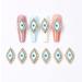 10 PCS 3D Evil Eye Nail Charms - Metal Decorations for DIY Crafts and Nail Art - Buy Online on SooperMarket.com