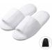 5 Pairs Velvet Open Toe Spa Slippers with Travel Bags | One Size Fits Most Men and Women - White - Buy Online on SooperMarket.com