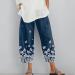 Women's Casual Cotton Linen Palazzo Pants with Pockets - Navy, X-Large - Buy Online on SooperMarket.com