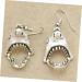 PACKOVE Sterling Silver Earrings 1 pair Earbobs Woman Earrings Girl Fashion Eardrop Mouth Shark for Silver Dress Dangler Night - Buy Online on SooperMarket.com