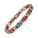 EnerCoppeX Copper Ankle Bracelet for Women Magnetic Pure Solid 99.99% Copper Lymph Detox Anklet 3500 Gauss Effective Magnet (CAC-0176)