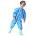 De feuilles Kids Button Rain Suit All-in-one Waterproof Puddle Suits Hooded Raincoat Jumpsuit 7-9 Years Blue Elephant