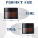 Tuakimce 4-Piece Amber Glass Cream Can Set - 20ml & 30ml Containers for Lotion Cream & Cosmetics with Lids - Fillable & Reusable for International Shipping - Buy Online on SooperMarket.com