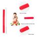 Hollow Silicone Teething Tube in Red - Safe, Textured, and Flexible for Baby's Teething Relief at Home - Buy Online on SooperMarket.com