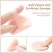 10 Pieces Pure Cotton Powder Puffs | Small 2.36 Inch Makeup Tool for Face & Body | Ideal for Loose & Setting Powder - Black & Beige - Buy Online on SooperMarket.com