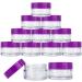Beauticom 24 Pack Clear Jars with Purple Lids - 20G/20ML BPA-Free for Lotion Creams Toners & Makeup Samples - Ideal for eCommerce & International Shipping - Buy Online on SooperMarket.com