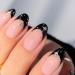 Buy Black French Tip Press On Nails - 24pcs Star Silver Diamond Design Glossy Reusable Artificial Nails for Women - Perfect DIY Manicure - Buy Online on SooperMarket.com