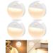 Flowood night light with motion detector 4 pieces of stair lighting LED motion detectors with battery car on/off for children's room hallway staircase bedroom kitchen & cabinet Warm white T031-W4