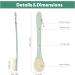 Long Handle Exfoliating Back Shower Brush - Dark Green Body Scrubber - Buy Online on SooperMarket.com