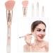 4 in 1 Makeup Brush Transparent Handle Portable Soft Hair Professional Eyeshadow Blush Uniform Coloring for Daily Use for Dating Party - Buy Online on SooperMarket.com