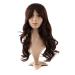 MapofBeauty Charming Synthetic Fiber Long Wavy Hair Wig Women's Party Full Wigs (Dark Brown)