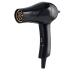 StyleCraft Peewee Dryer Tri-Plex Fusion for Silky Hair Folding Handle Lightweight & Portable Concentrator Nozzle & Diffuser Attachments Travel Bag Black
