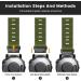 CUZOW 26mm Nylon Watch Band Replacement for Garmin Fenix 5X/5X Plus, Fenix 6X/6X Pro, Fenix 7X, Fenix 3/3 HR, and Descent - Army Green M - Buy Online on SooperMarket.com