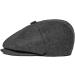 JANGOUL Men Wool Blend Newsboy Cap Tweed Cabbie Hat Snap Brim Dark Grey 7 3/8 - Buy Online on SooperMarket.com