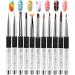11 PCS UV Gel Nail Art Brush Set - Professional Nail Design Tools for Stunning Manicures | International Shipping - Buy Online on SooperMarket.com