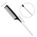 3 Piece Hair Styling Comb Set - Hair Brush, Teasing Comb, and Rat Tail Comb for Women - Black, Red, and Black - Buy Online on SooperMarket.com