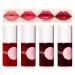 4 Colors Lip Tint Stain Set Velvet Lip Tint Watery Lip Stain Lip & Cheek Tint Moisturizing Mini Liquid Lipstick Waterproof Korean Lip Tint Plumping Lip Gloss Non-Sticky Long Lasting Vivid Color Apple & Watermelon & Straw...