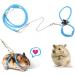 zhuangyulin 6 1PC Hamster Harness Rope Pet Hamster Harness Lovely Adjustable Pet Rat Mouse Hamster Harness Rope Ferret Finder Lead Leash with Bell Blue Small - Buy Online on SooperMarket.com
