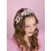 IYOU Flower Girl Headband Pink Floral Headpiece Pearl Leafs Commmunion Hair Vines Bridal Wedding Hair Accessories for Girls - Buy Online on SooperMarket.com