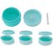 Silicone Cream Jars with Spoon Travel Silicone Makeup Container Portable 3 in 1 Outdoor for Women (Sky Blue) - Buy Online on SooperMarket.com