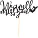 Arthsdite We Will Miss You Cake Topper Farewell Cake Decoration for Job Change Farewell Retirement Graduation Party Cake Decoration Supplies - Black Glitter - Buy Online on SooperMarket.com