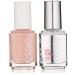 Essie Gel Setter Longwear & Shine Color Kit High Class Affair Nude Nail Polish + Top Coat Gifts For Women And Men 0.46Oz Each