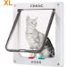 CEESC Large Cat Door 11x9.8 - 4 Way Locking for Windows & Sliding Glass - Weatherproof Cat Flap for Cats & Dogs - 24.8 Circumference, White - Buy Online on SooperMarket.com