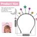 Colourful StarMoon Headband Birthday Party Hair Hoop Glitter Fashion Hair Accessory Wedding Princess Crown Headdress For Birthday Party Cosplay Costume - Buy Online on SooperMarket.com