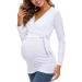Love2Mi Maternity Nursing Top - Long Sleeve V-Neck XL White - Buy Online on SooperMarket.com