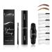 Luxillia Eyebrow Stamp Stencil Kit Dual-Color, Perfect Instant Brows Every Time, Adjustable for all Eyebrow Shapes, Waterproof and Sweatproof, Reusable & Super Easy To Use (BLONDE + TAUPE)