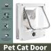 Large White 4-Way Locking Cat Door - Secure Entry for Your Pet - Buy Online on SooperMarket.com