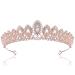 Rhinestone Crystal Tiaras and Crowns Headband For Women Birthday Pageant Wedding Prom Princess Crown Rose Gold