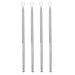KALLORY Nail Scraper Metal Cuticle Pusher Cuticle Pusher Set Stainless Triangle Gel Nail Polish Remover Tool (4 Pcs, Silver)