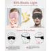 3D Contoured Sleep Mask for Women Men - 99% Blackout Eye Covers - Comfortable & Adjustable - Perfect for Travel and Lash Extensions - Pink - Buy Online on SooperMarket.com