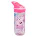 Peppa Pig |Reusable Tritan bottle for children |Reusable water bottle with anti -drip system and silicone straw - easy to open with a push button - BPA free - capacity: 620 ml