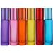 All-day 6 pieces 10 ml essential oils Roll bottles refillable empty bottle made of matt glass with stainless steel ball including 1 dropper and opener perfect for aromatherapy fragrance