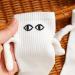 Novelty Magnetic Suction 3D Doll Couple Socks | Funny Holding Hands Design | Breathable Cotton | 1 Pair White - Buy Online on SooperMarket.com