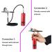 Paint Sprayer Rechargeable Airbrush Kit with Gravity Type Spray Gun for Art Model Body Paint Artist Makeup Nail Tattoos Cake Tools for Painting Ceilings Fences cabinets Tm80s Black C - Buy Online on SooperMarket.com