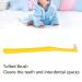 5PCS Soft Tufted Interdental Toothbrush Set - Compact Round Head Denture Brush for Braces & Dental Implants - Yellow - Buy Online on SooperMarket.com