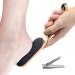Glass Foot File Callus Remover and Sharp Nail Clipper Set  Pedicure Tools for Both Wet and Dry Feet