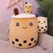 AMOZO Cute Cartoon Boba Milk Tea Plush Doll 50cm - Coffee | Giant Bubble Tea Cup Pillow Gift Toy - Buy Online on SooperMarket.com